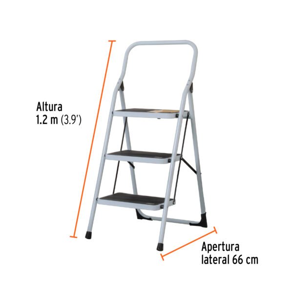 Escalera de Acero Petrul, tipo III, ESTU-3P, 3 Peldaños