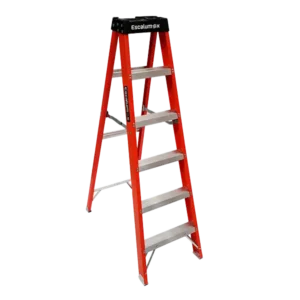 Escalera-Tipo-Tijera-Dielectrica-en-Fibra-de-Vidrio-Certificada-de-5peldanos