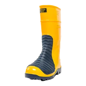 Bota PVC Amarilla Puntera Robusta Guerrera Metatarsal