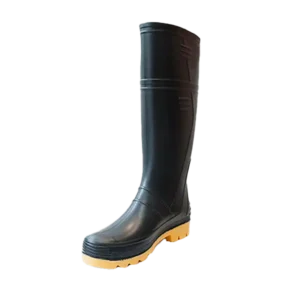 Bota de PVC Robusta Pantano sin Puntera Negra Impermeable para Hombre