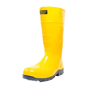 Bota de PVC con Puntera Robusta Guerrera Amarilla Impermeable